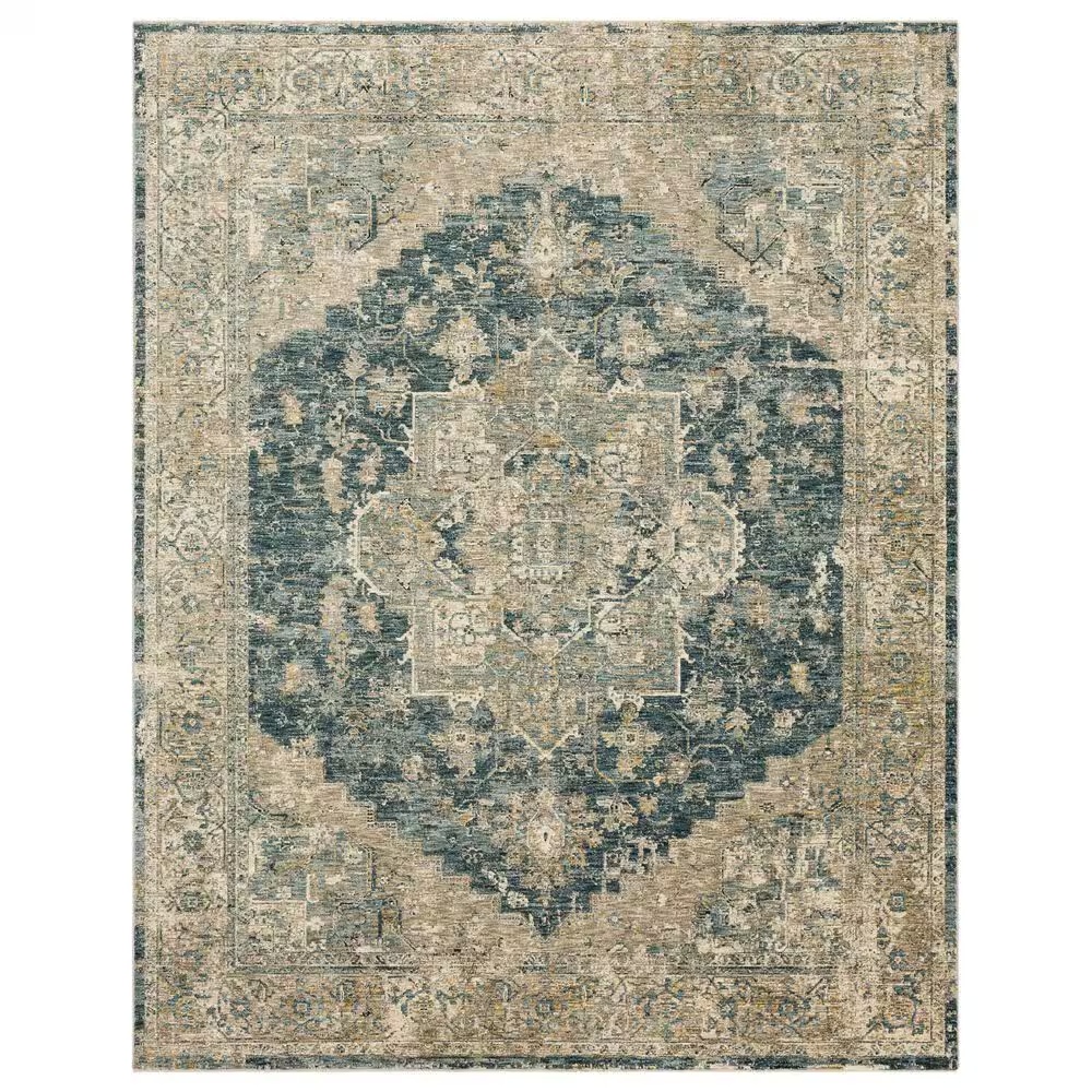 Karastan Marash Ezine 6'7" x 9'6" Blue Area Rug