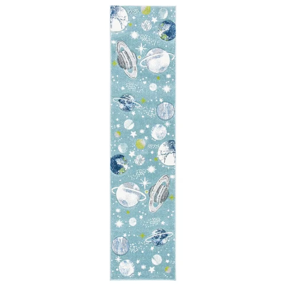 Safavieh Carousel 2'3" x 6' Teal and Ivory Kids Runner