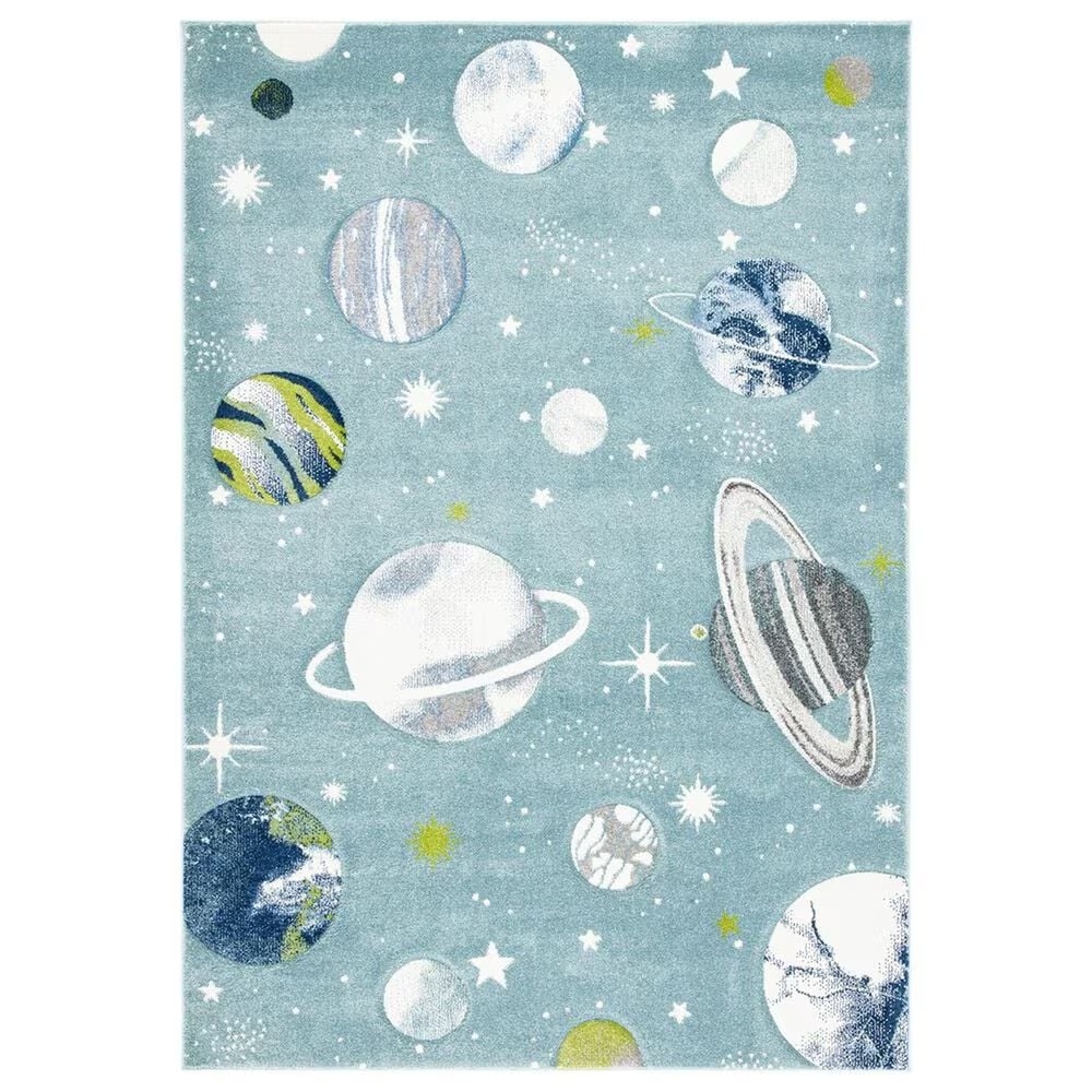 Safavieh Carousel 8' x 10' Teal and Ivory Kids Area Rug