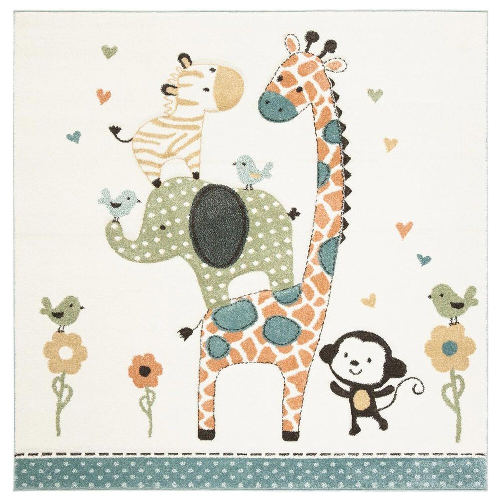 Safavieh Carousel 8' Square Ivory KidsArea Rug