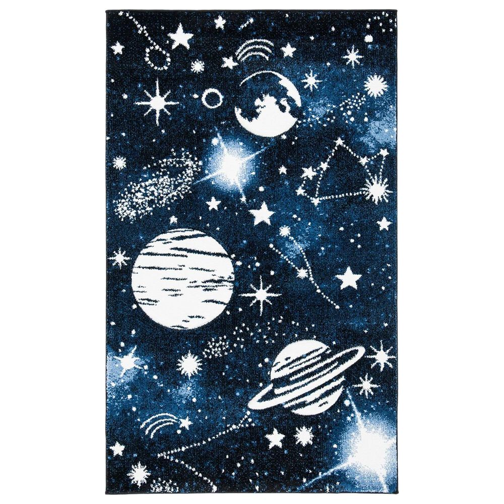 Safavieh Carousel 4' x 6' Dark Blue and Light Blue Kids Rug