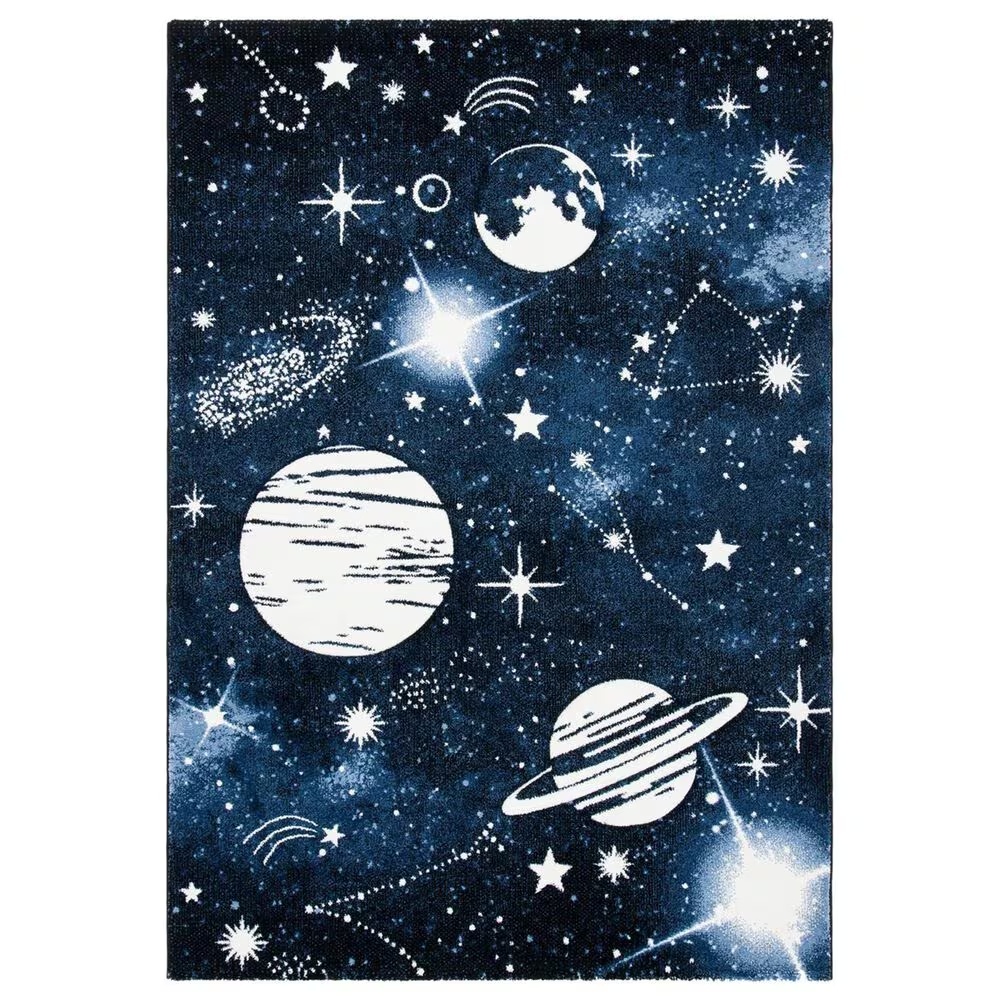 Safavieh Carousel 9' x 12' Dark Blue and Light Blue KidsArea Rug