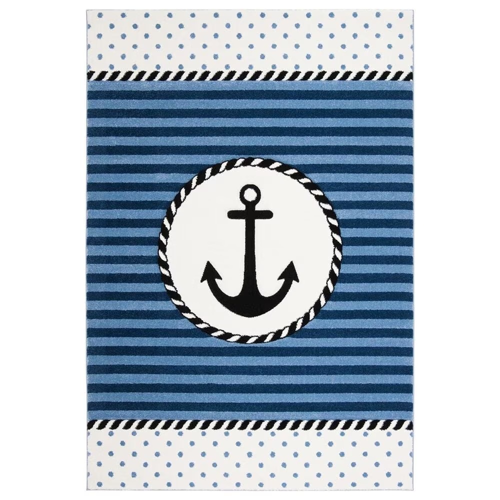 Safavieh Carousel Nautical 8' x 10' Navy and Ivory KidsArea Rug
