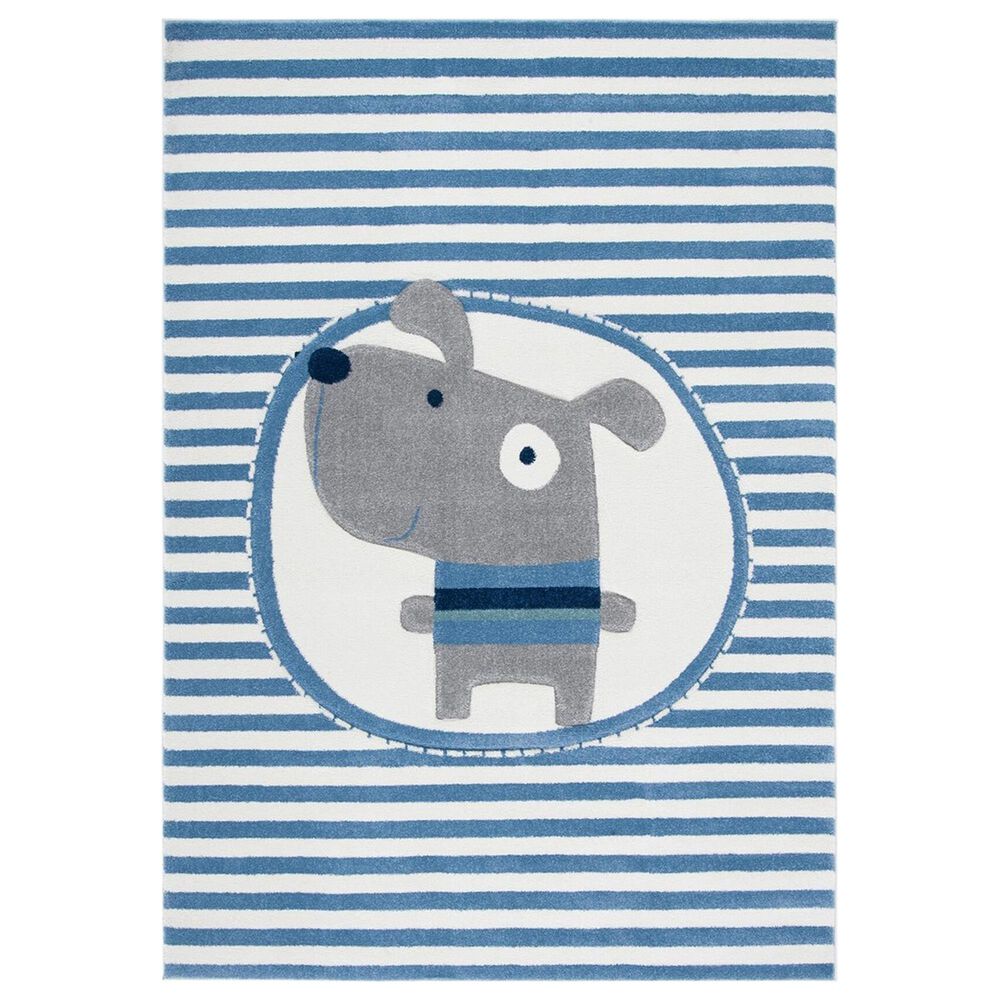 Safavieh Carousel Animals 8' x 10' Ivory and Blue KidsArea Rug