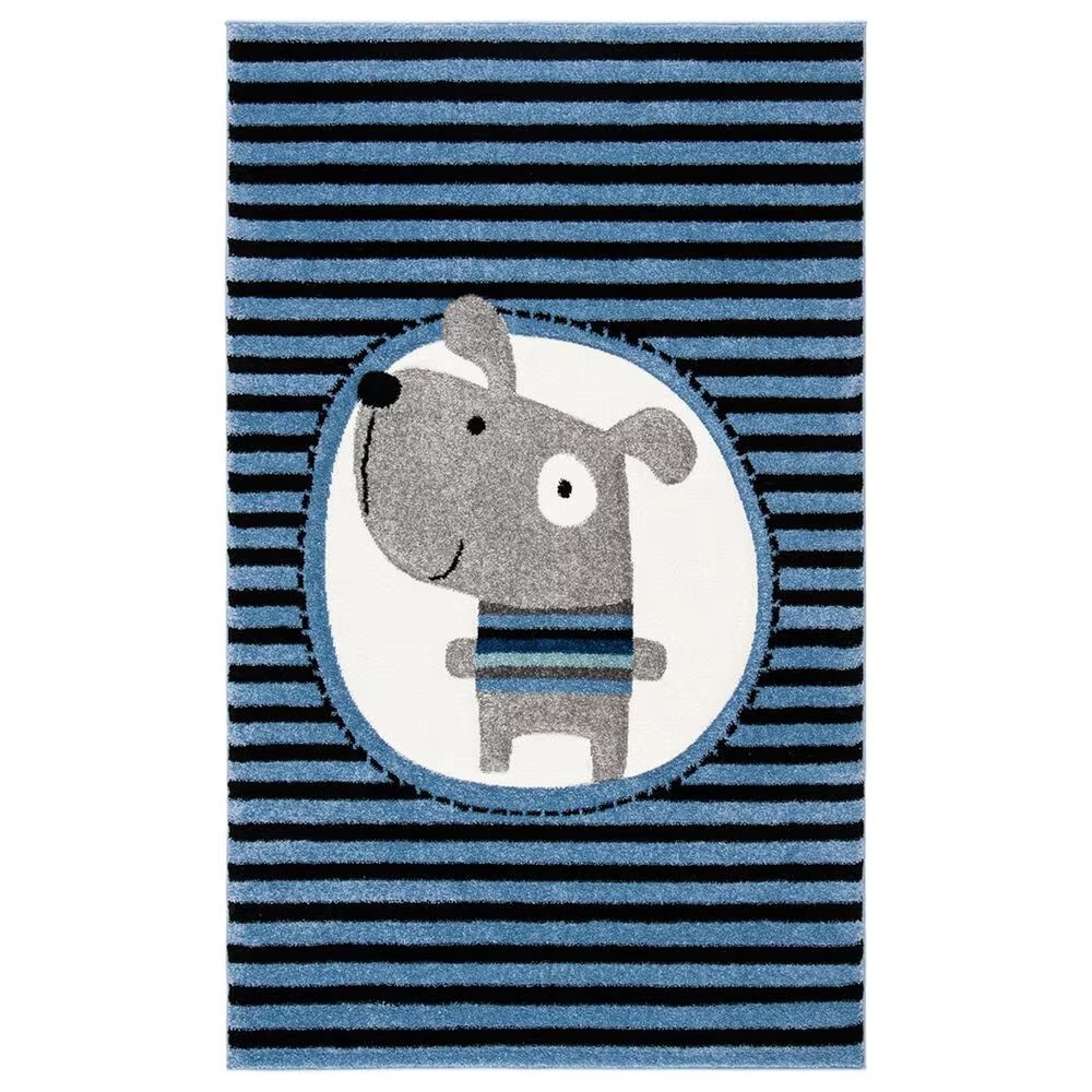 Safavieh Carousel Animals 3'3" x 5'3" Navy and Ivory KidsArea Rug
