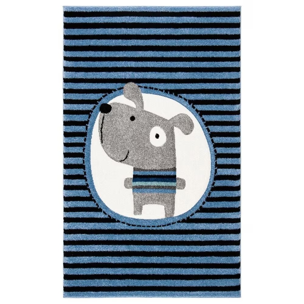 Safavieh Carousel Animals 4' x 6' Navy and Ivory KidsArea Rug