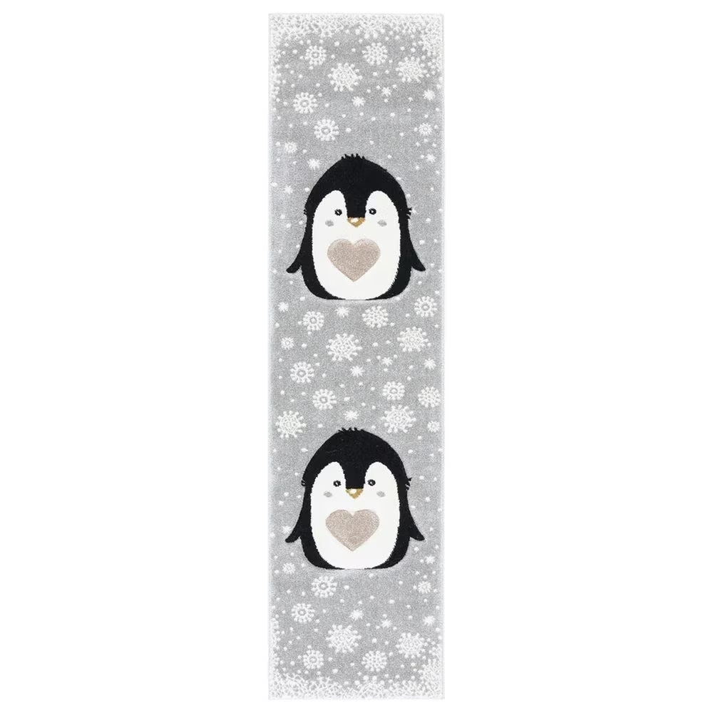 Safavieh Carousel 2' x 8' Light Grey and Black Kids Runner