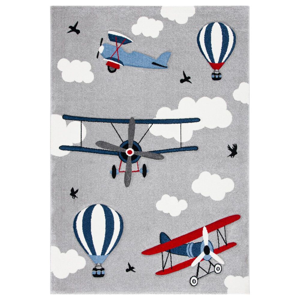 Safavieh Carousel 9' x 12' Light Grey and Red KidsArea Rug