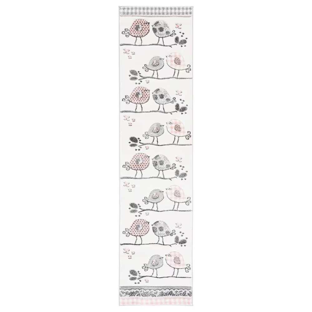 Safavieh Carousel 2' x 8' Pink and Ivory Kids Runner
