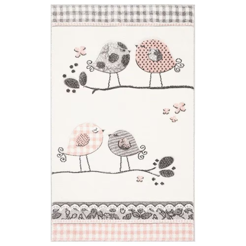 Safavieh Carousel CRK153 3'3" x 5'3" Pink and Ivory KidsArea Rug
