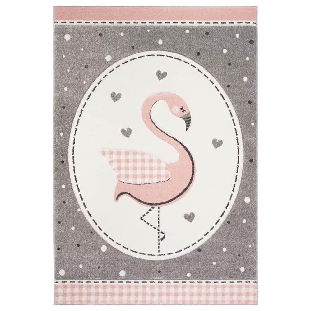 Safavieh Carousel CRK154 5'3" x 7'6" Pink and Ivory KidsAreaRug