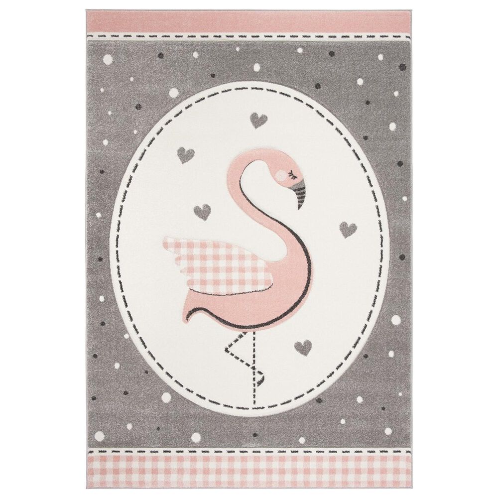 Safavieh Carousel CRK15 8' x 10' Pink and Ivory KidsArea Rug