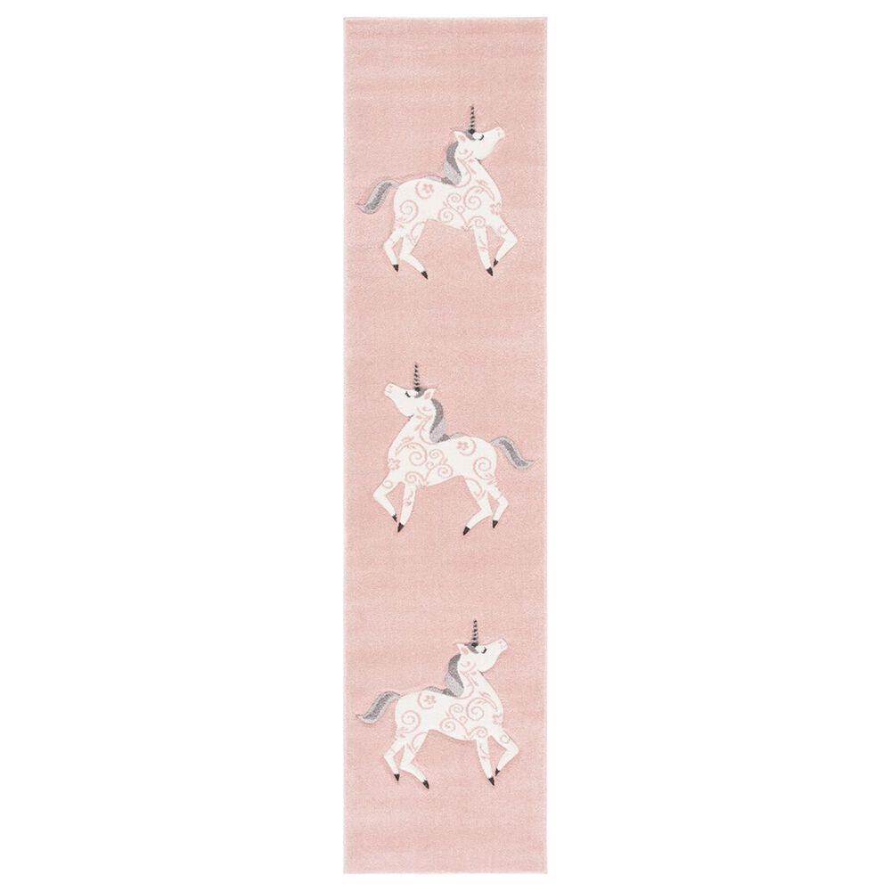 Safavieh Carousel CRK163 2'3" x 10' Pink and Ivory Kids Runner