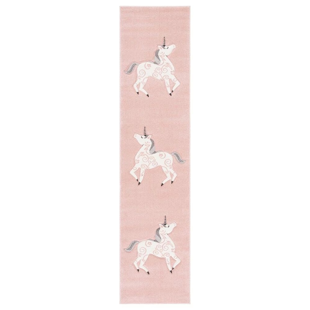 Safavieh Carousel 2'3" x 6' Pink and Ivory Kids Runner
