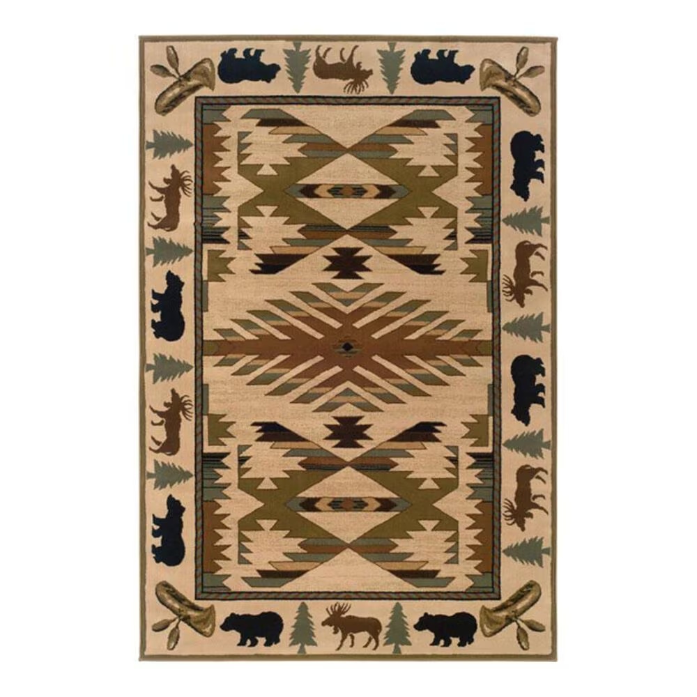 Oriental Weavers Hudson 1072A 7'8" x 10'7" Ivory Area Rug