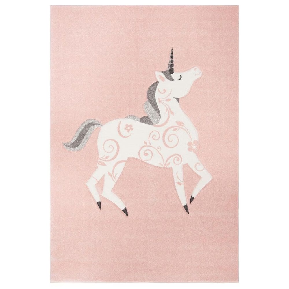 Safavieh Carousel CRK163 8' x 10' Pink and Ivory KidsArea Rug