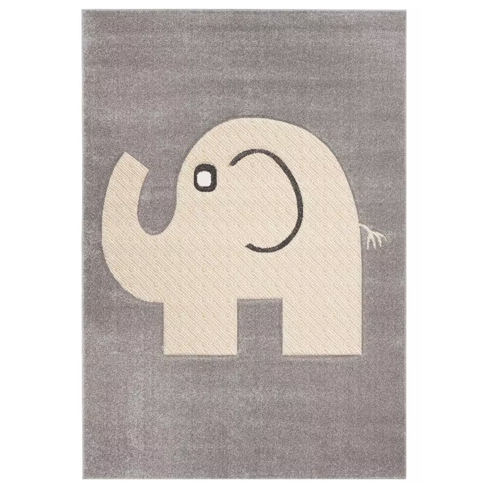 Safavieh Carousel CRK165 5'3" x 7'6" Grey and Ivory KidsArea Rug