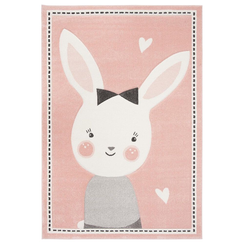 Safavieh Carousel CRK166 3'3" x 5'3" Pink and Ivory KidsArea Rug