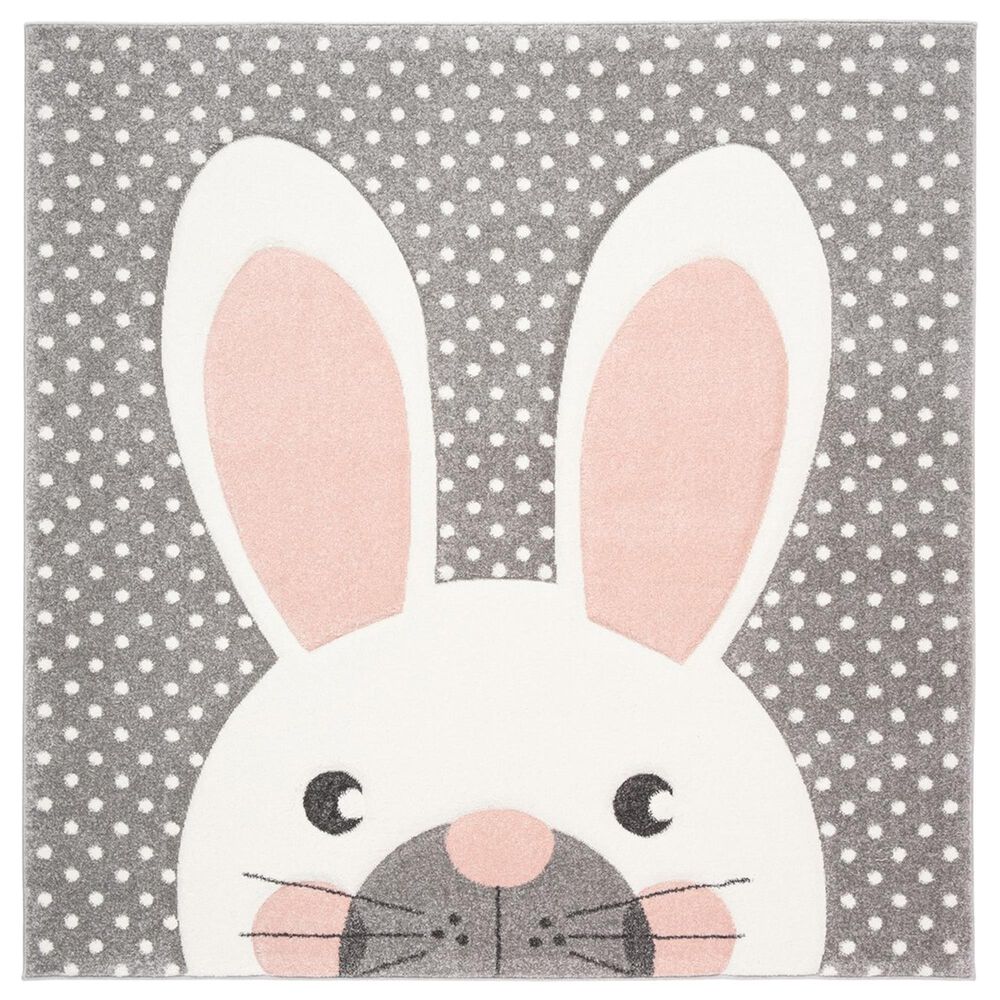 Safavieh Carousel 8' Square Pink and Grey KidsArea Rug