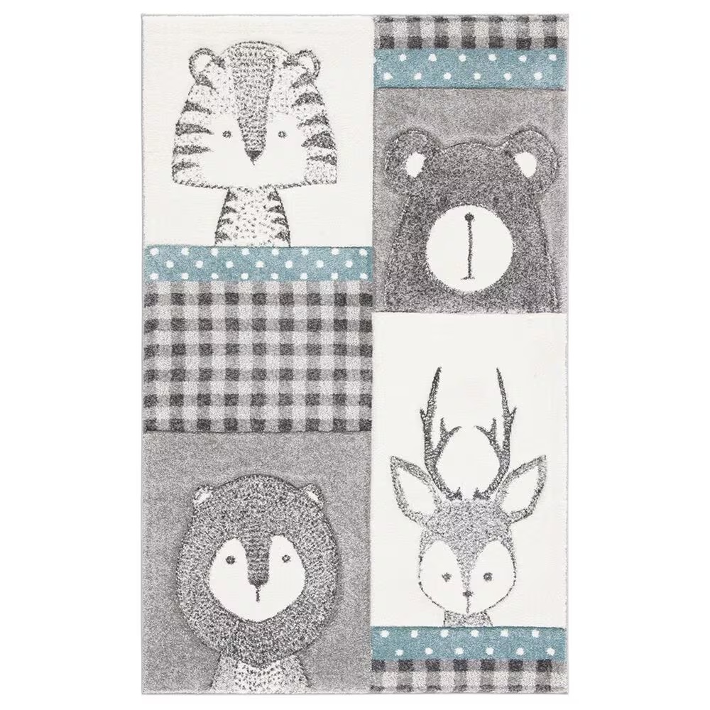 Safavieh Carousel 3'3" x 5'3" Grey and Ivory KidsArea Rug