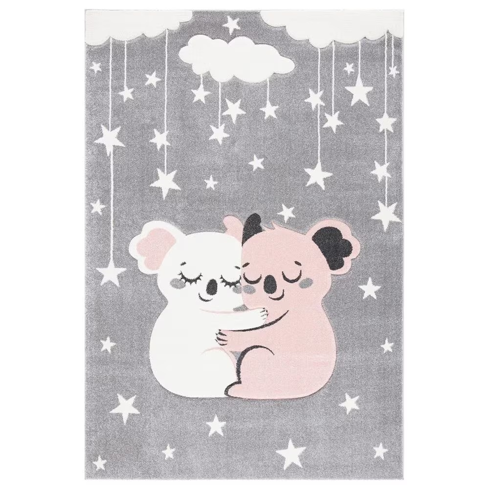 Safavieh Carousel Animals 6'7" x 9' Grey and Ivory KidsArea Rug
