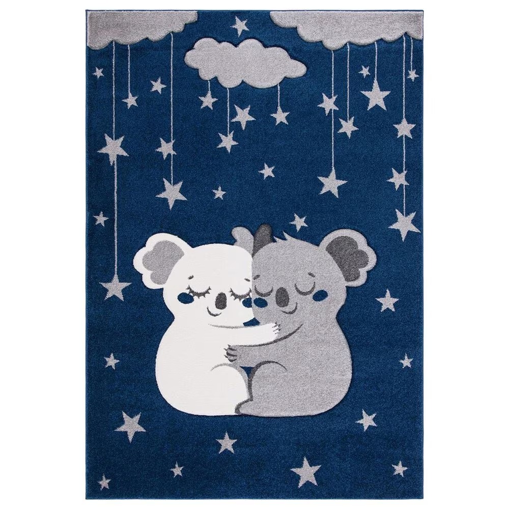 Safavieh Carousel Animals 4' x 6' Navy and Grey KidsArea Rug