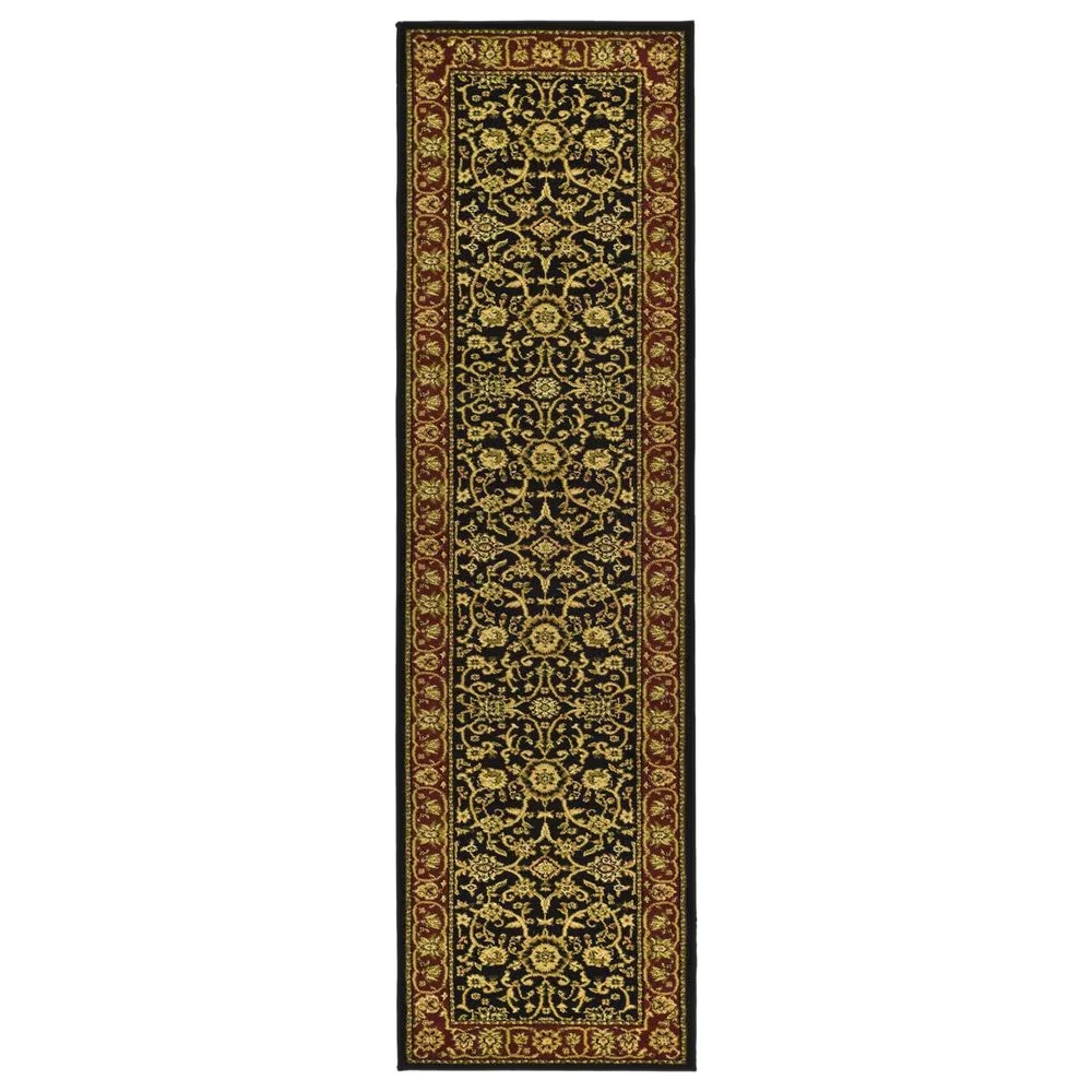 Safavieh Lyndhurst2'3" x 12' Black and Red Runner
