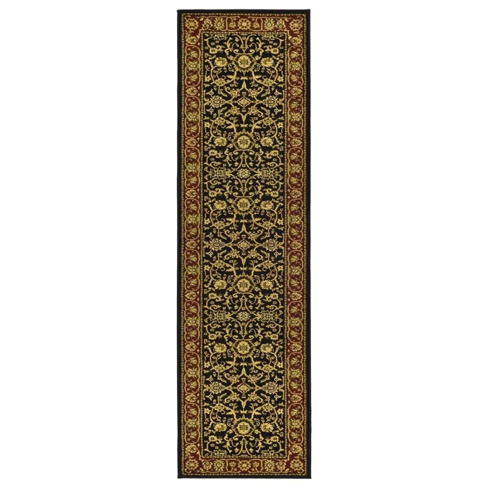 Safavieh Lyndhurst 2'3" x 16' Black and Red Runner