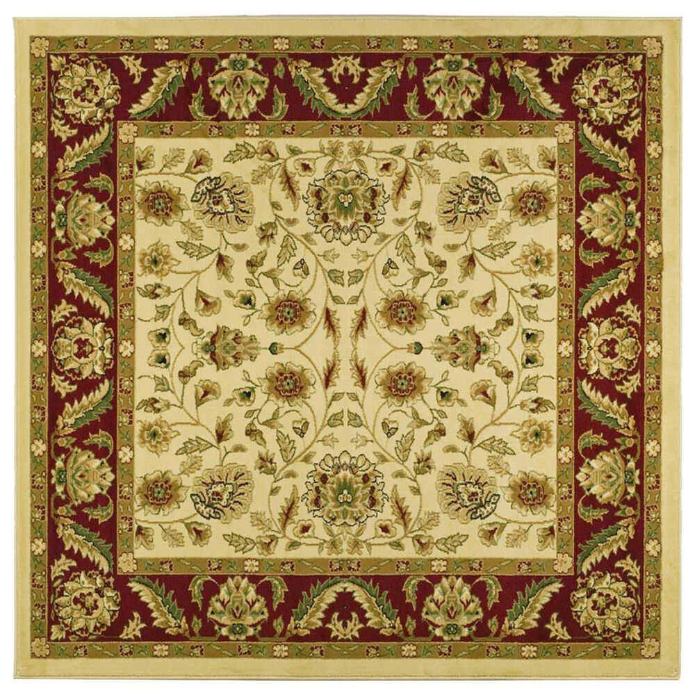 Safavieh Lyndhurst LNH215 6' Square Ivory and Red Runner