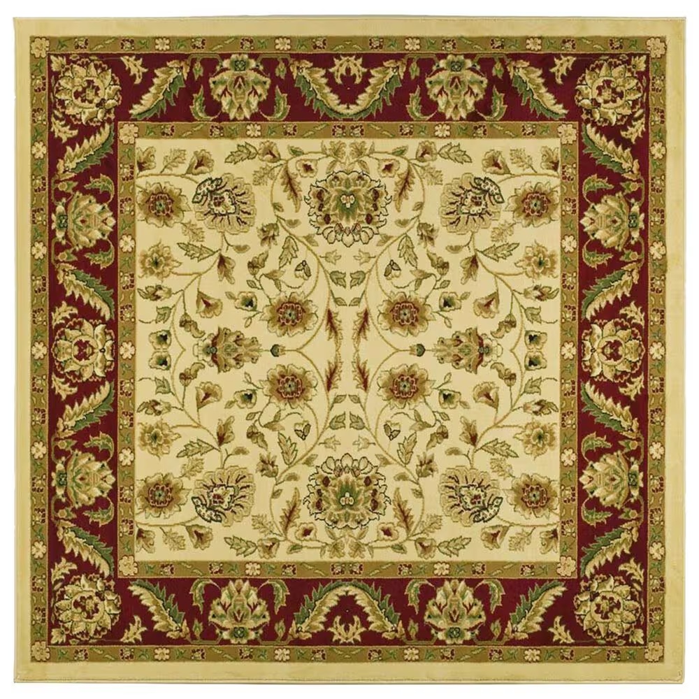 Safavieh Lyndhurst LNH215 8' Square Ivory and Red Area Rug