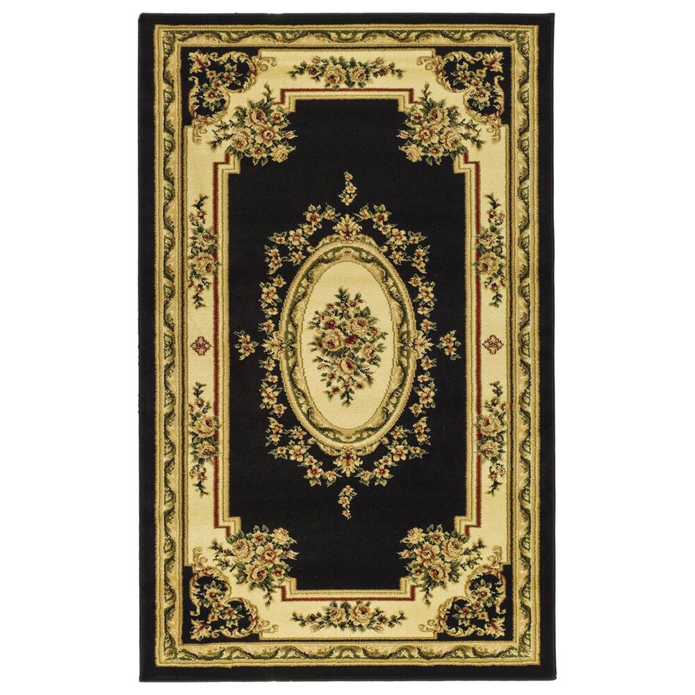 Safavieh Lyndhurst LNH218 3'3" x 5'3" Black and Ivory Area Rug