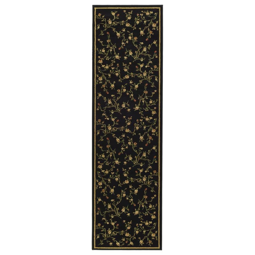 Safavieh Lyndhurst 2'3" x 8' Black and Green Runner