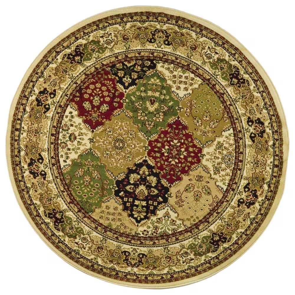 Safavieh Lyndhurst LNH221 5'3" Round Multicolor and Ivory Area Rug