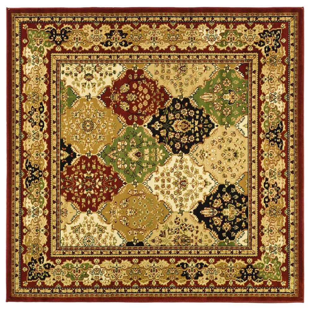Safavieh Lyndhurst LNH221 6' Square Multicolor and Red Runner