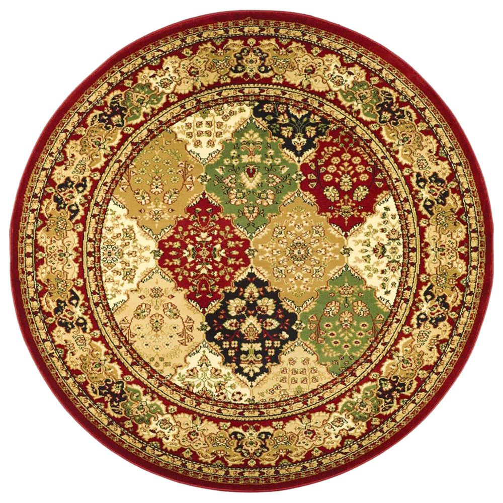 Safavieh Lyndhurst LNH221 8' Round Multicolor and Red Area Rug