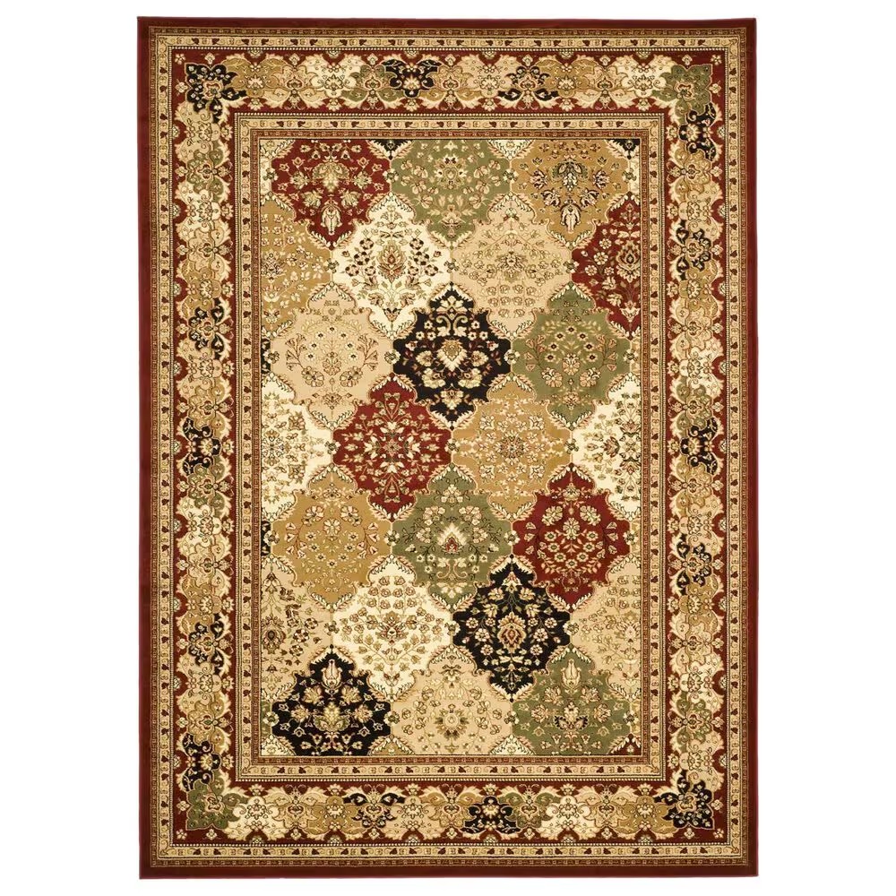 Safavieh Lyndhurst LNH221 9' x 12' Multicolor and Red Area Rug