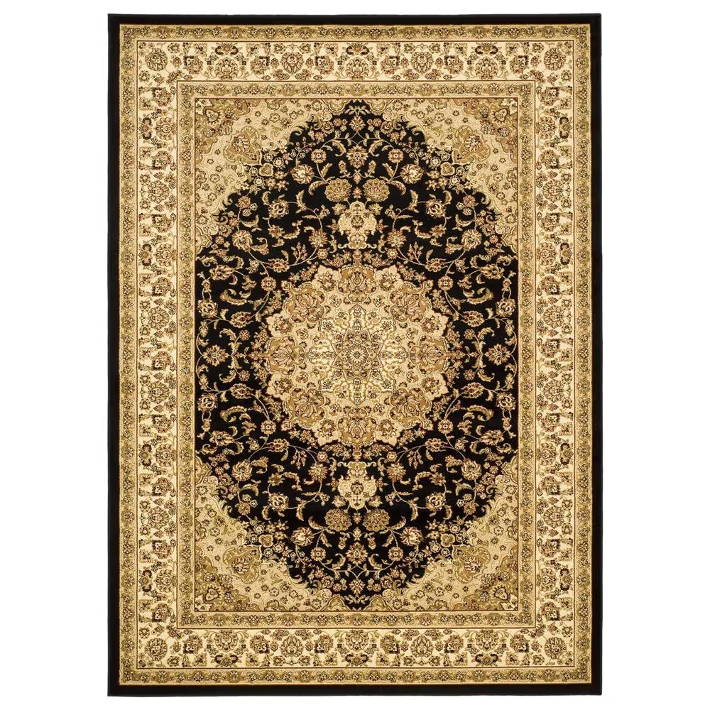 Safavieh Lyndhurst LNH222 8' x 11' Black and Ivory Area Rug