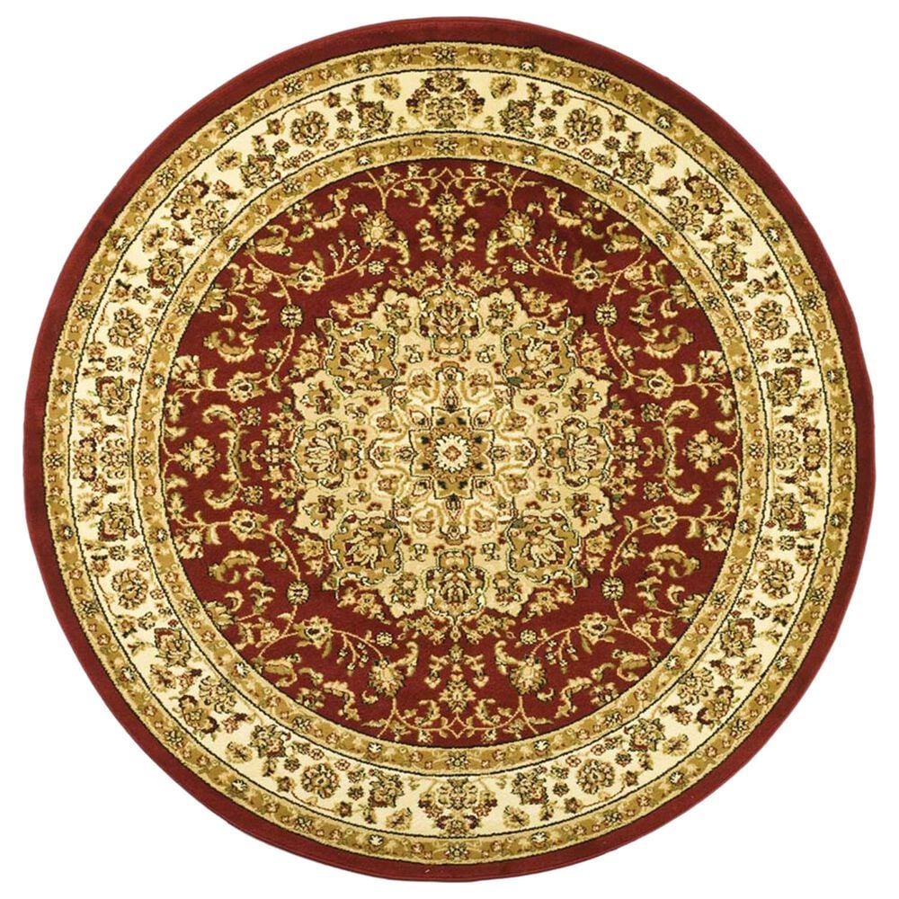Safavieh Lyndhurst LNH222 5'3" Round Red and Ivory Area Rug