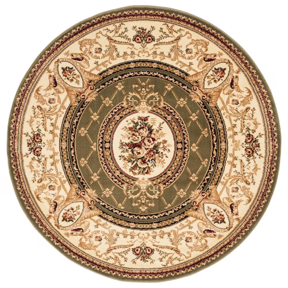 Safavieh Lyndhurst LNH223 5'3" Round Sage and Ivory Area Rug