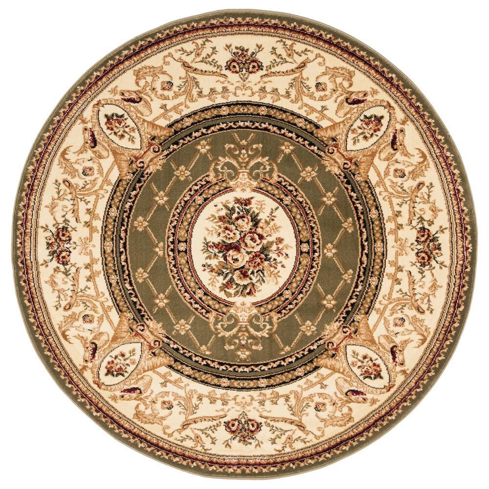 Safavieh Lyndhurst LNH223 8' Round Sage and Ivory Area Rug