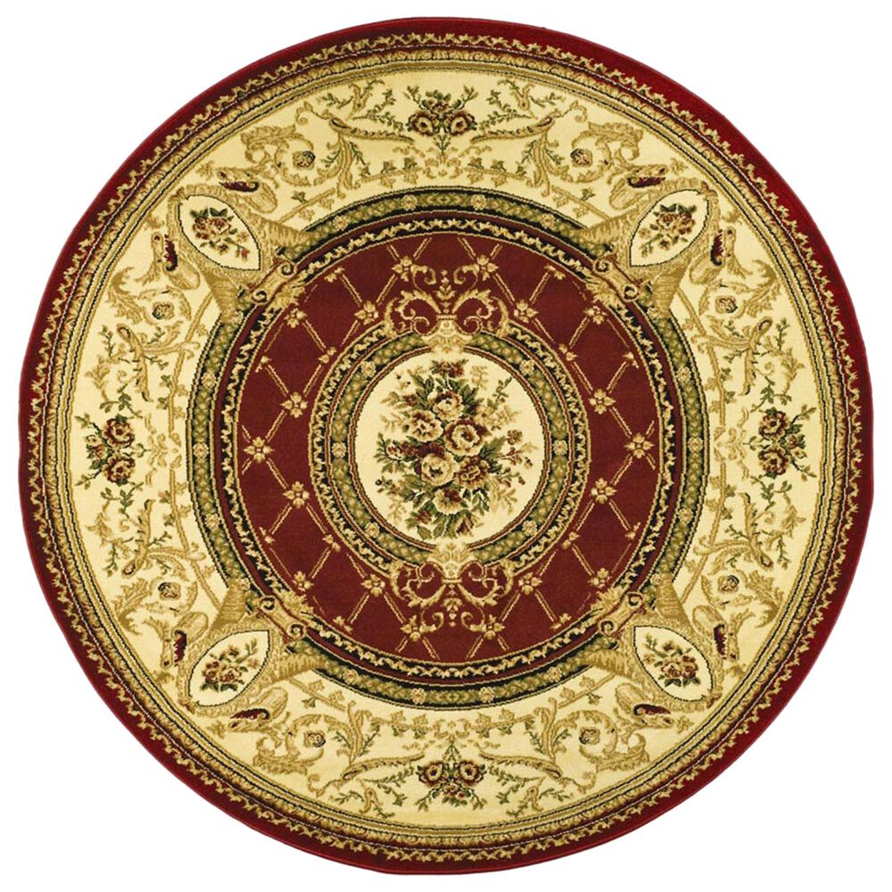 Safavieh Lyndhurst LNH223 5'3" Round Red and Ivory Area Rug