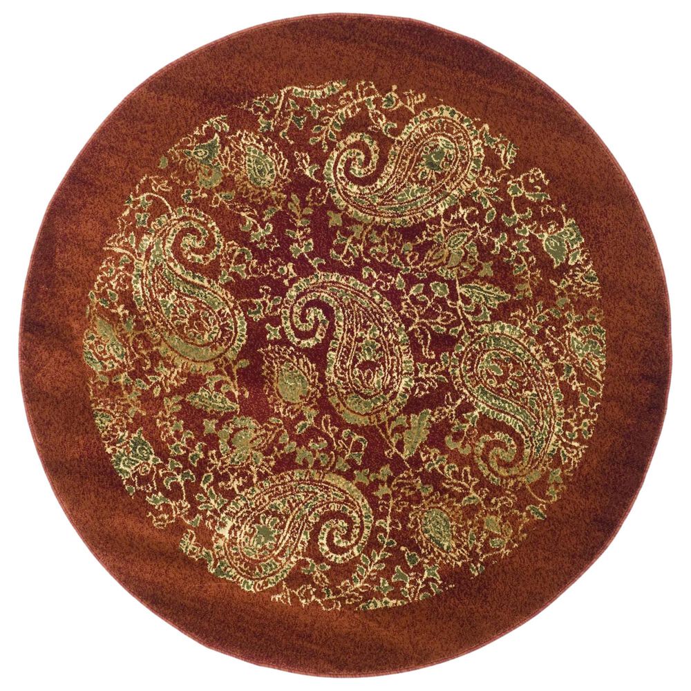 Safavieh Lyndhurst 8' Round Red and Multicolor Area Rug