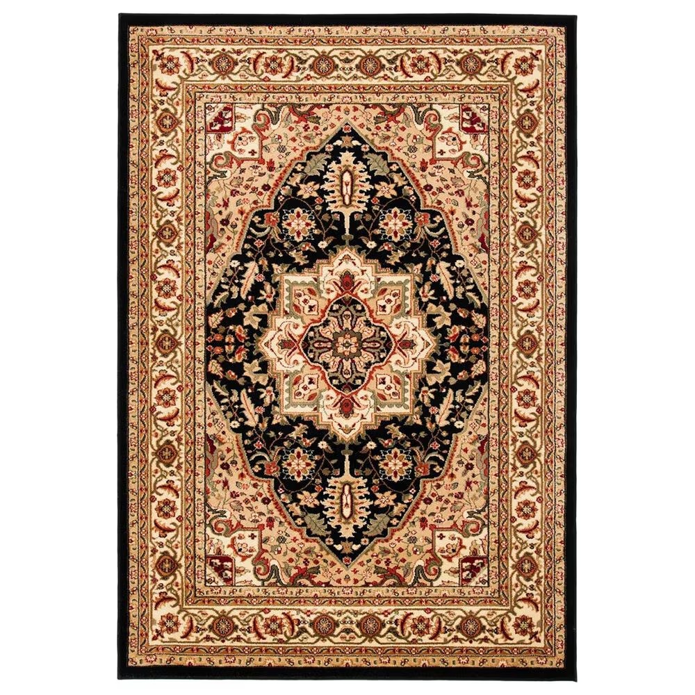 Safavieh Lyndhurst 5'3" x 7'6" Black and Beige Area Rug