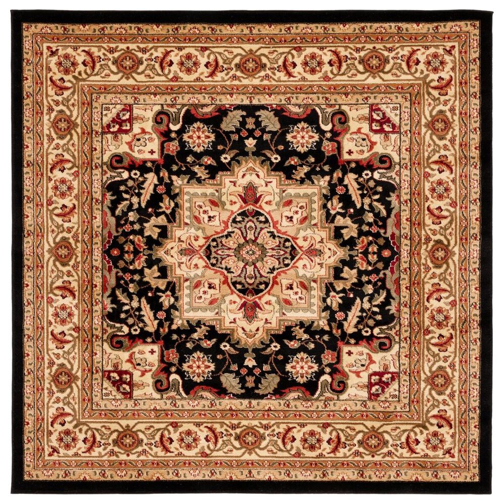 Safavieh Lyndhurst 6' Square Black and Beige Runner