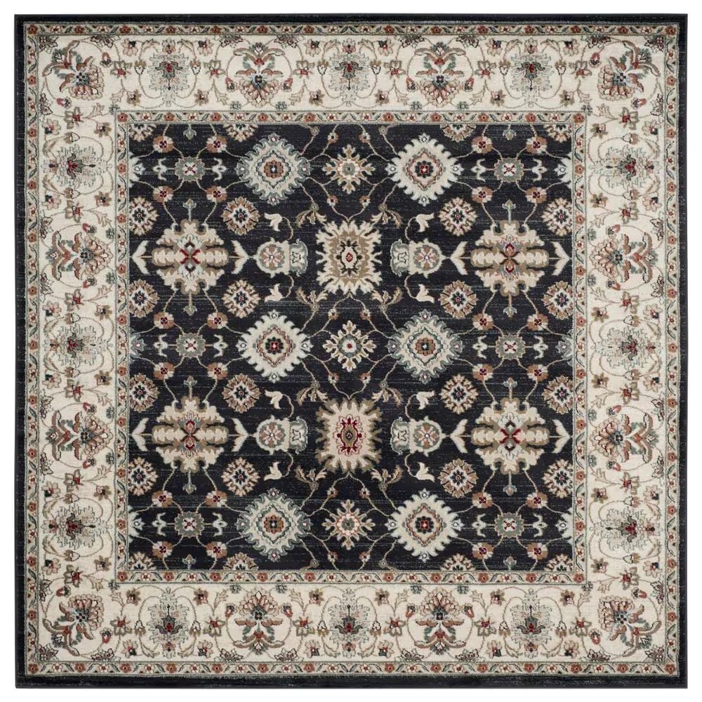 Safavieh Lyndhurst 7' Square Navy and Creme Area Rug