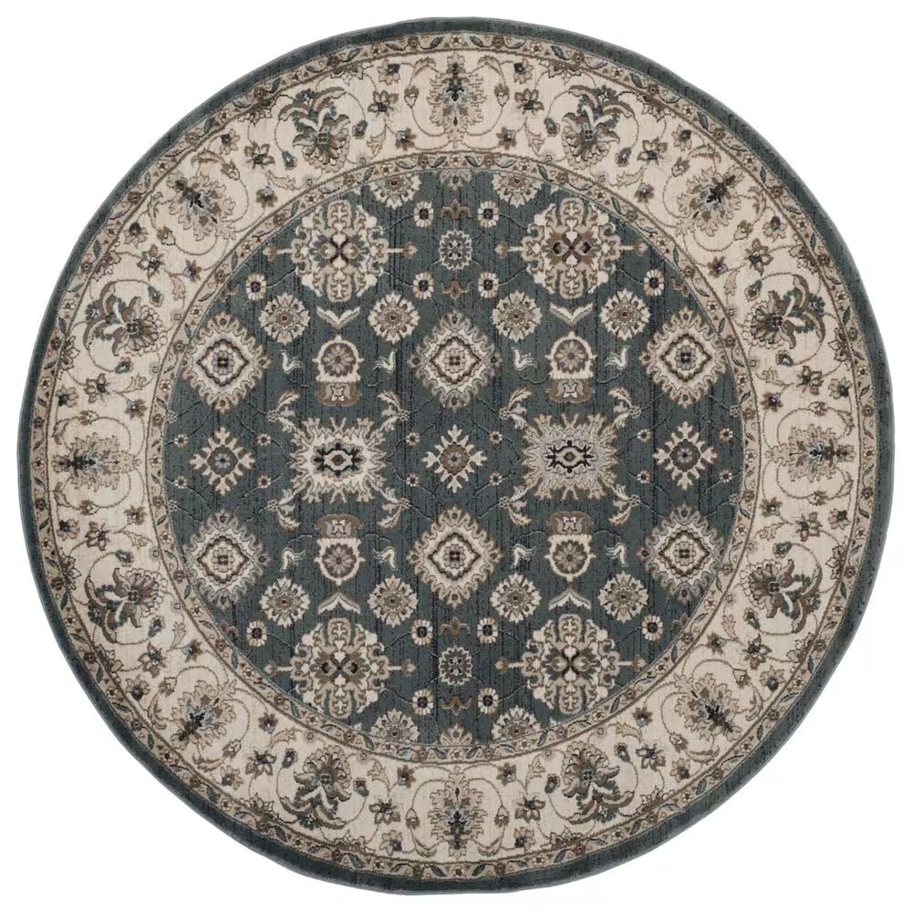 Safavieh Lyndhurst 7' Round Teal and Cream Area Rug