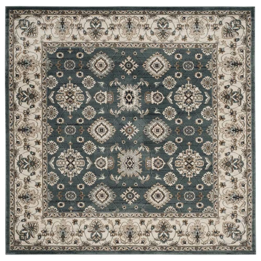Safavieh Lyndhurst 7' Square Teal and Cream Area Rug