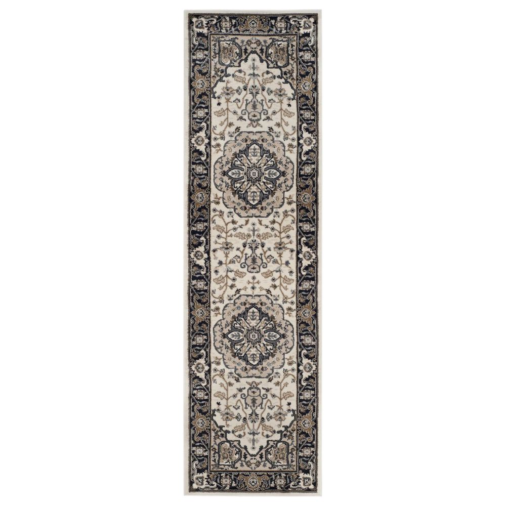 Safavieh Lyndhurst LNH334 2'3" x 12' Cream and Navy Runner