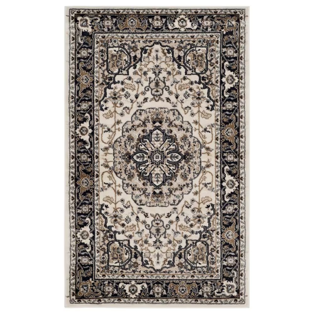 Safavieh Lyndhurst LNH334 3'3" x 5'3" Cream and Navy Area Rug