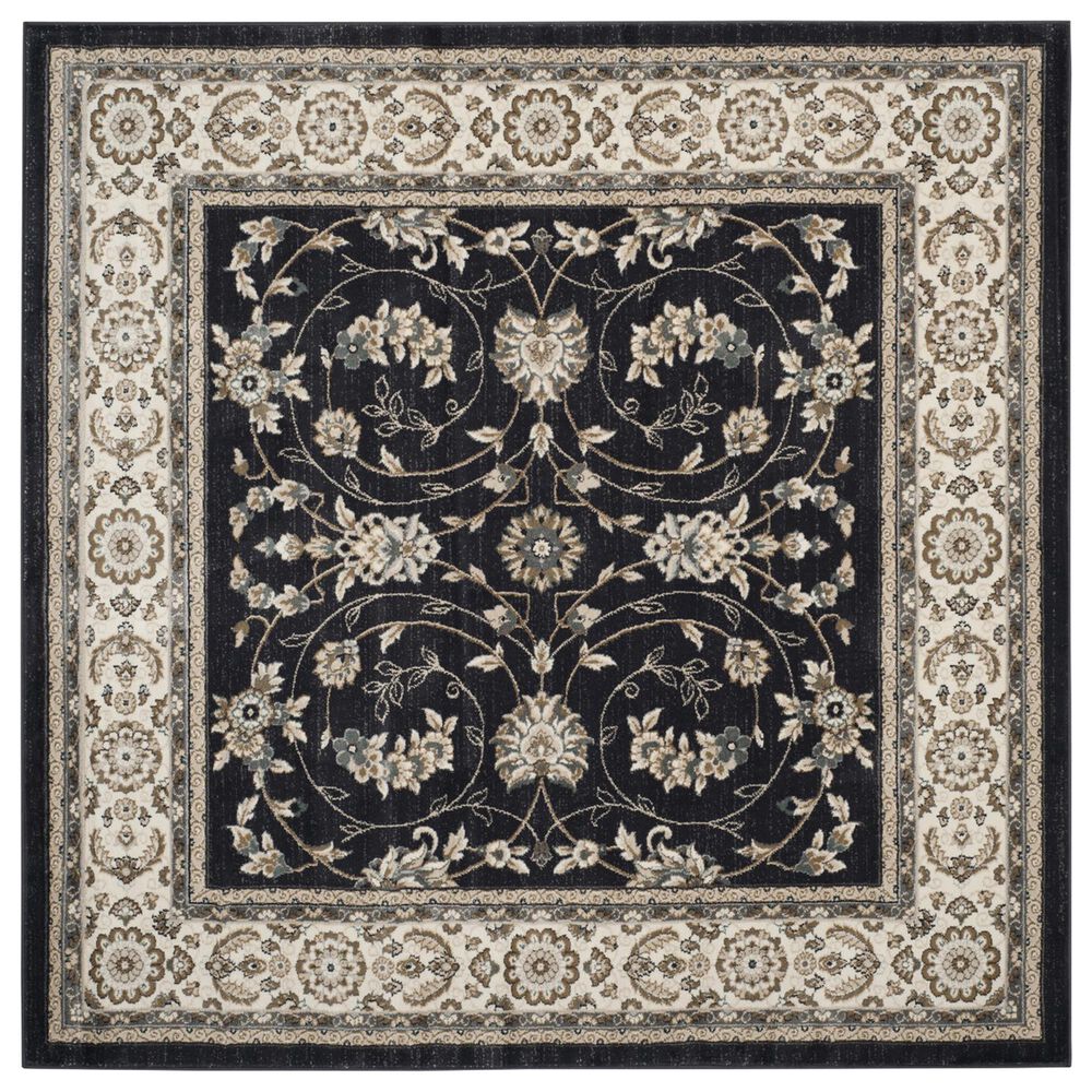 Safavieh Lyndhurst 7' Square Anthracite and Cream Area Rug